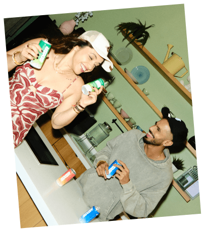 Karan and Rashi sharing a taste test